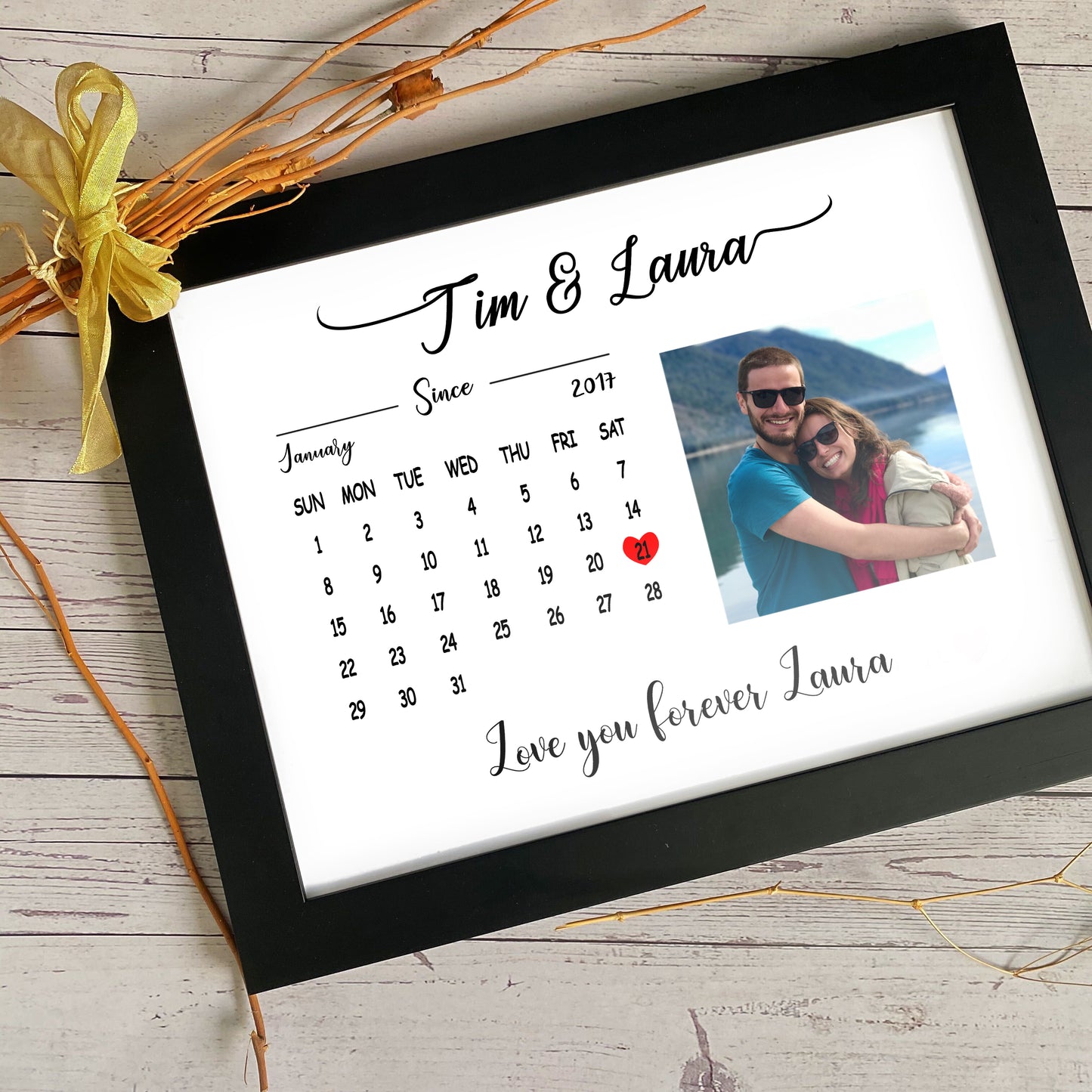 Personalised Couples Love Calendar